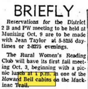 Bells Cabins - Sep 1966 Article